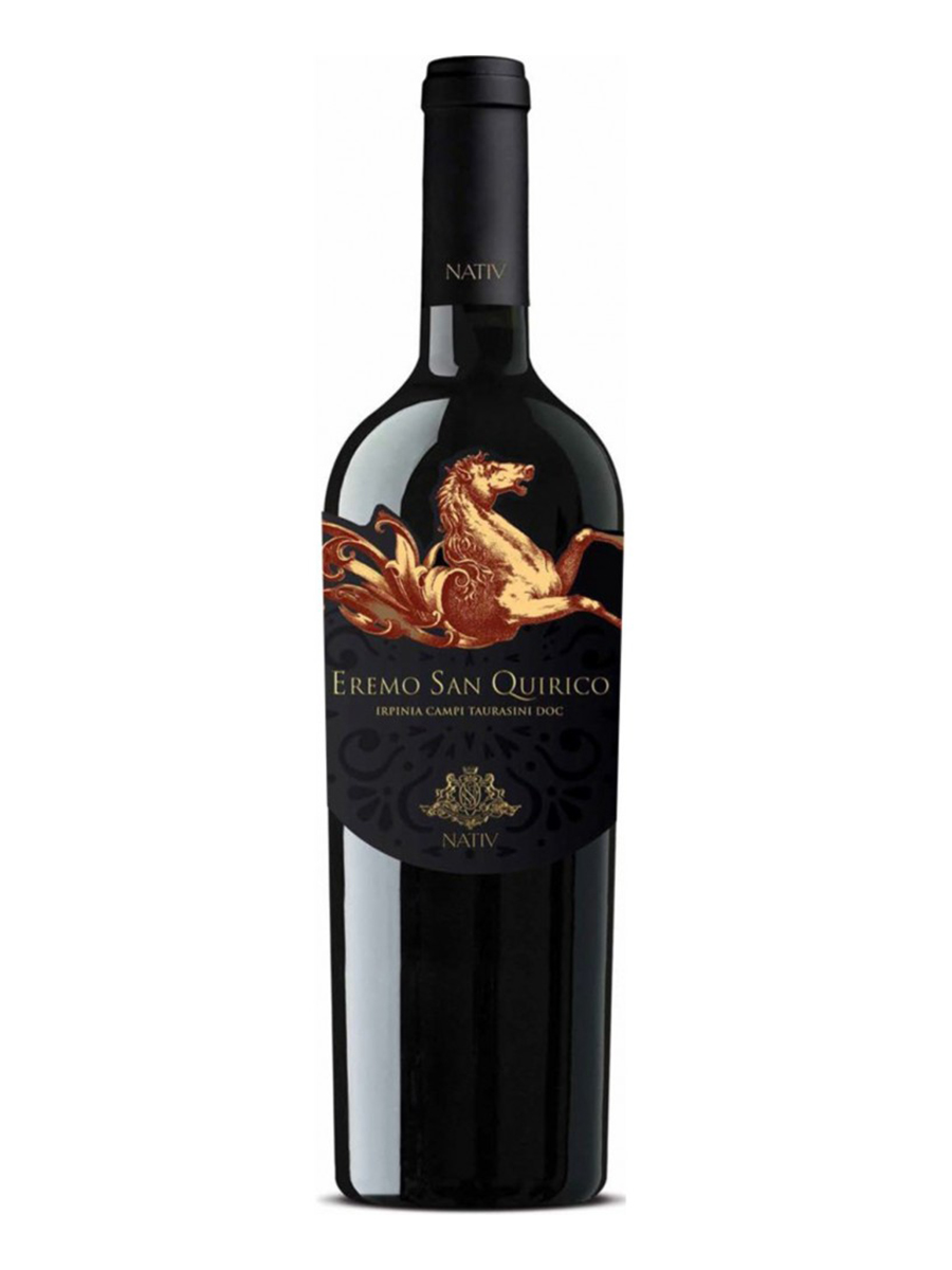 Nativ Eremo San Quirico Aglianico 2018 - un vin italian robust și sofisticat, disponibil la Wine Shop Venue Oradea, ideal pentru a adăuga eleganță oricărei mese.